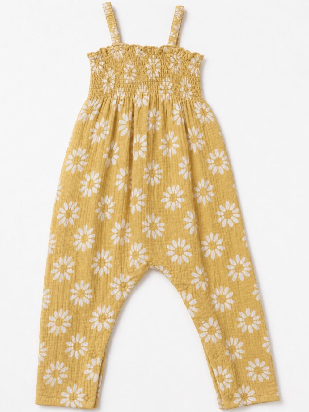 Angel Dear Infant Girls' Yellow Daisy Sleeveless Snap Onesie Romper 6-12 Months